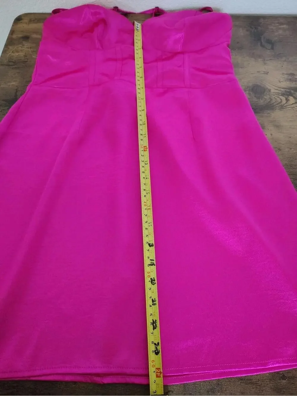 Wild Fable Women Dress Sz M Fuchsia Hot Pink Lace Up Back BarbieCore Birthday